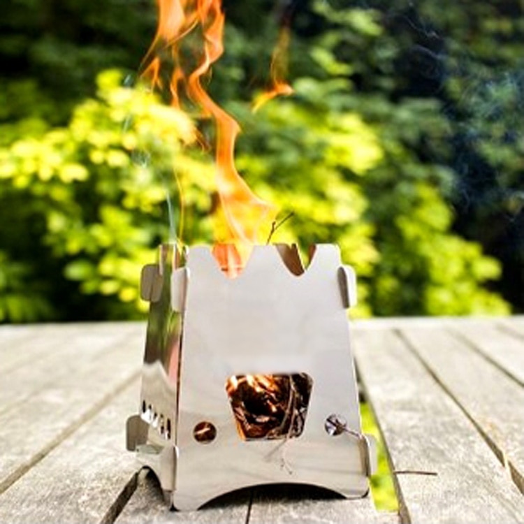 Outdoor Wood Stove Portable Stainless Steel Light weight Camping Stove for Outdoor Cooking Picnic wood-burning protable stove