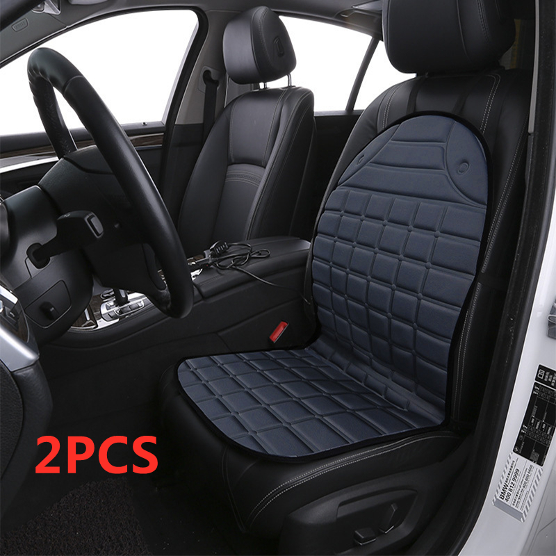 Heated Seat Heater 12V 2 In 1 Fast Heated Adjustable car heater Car Electric Heated Seat Car Styling Winter Pad Cushions Auto: gray 2pcs