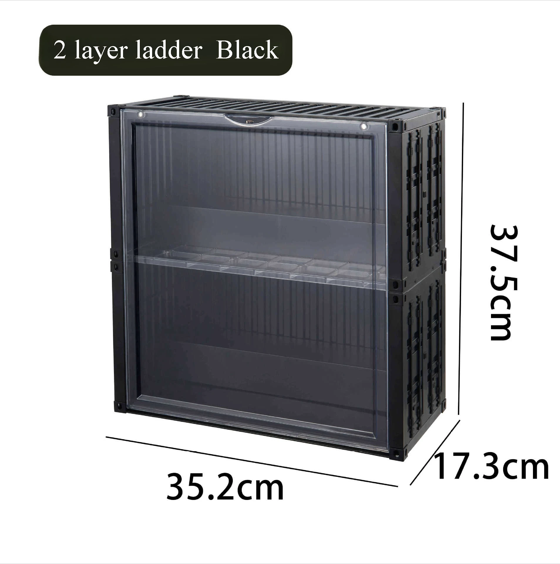 Conteneur jouets boîte de rangement lumières empilées Transparent Figure présentoir boîte aveugle Storag magnétique anti-poussière armoire avec LED: M / MULTI