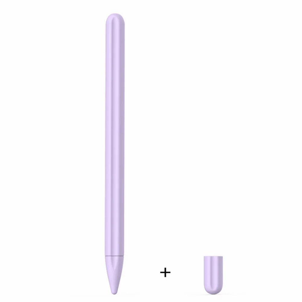 Zachte Siliconen Compatibel Voor Huawei M-Etui Compatibel Voor Tablet Touch Pen Stylus Beschermhoes Cover Anti-verloren: Paars