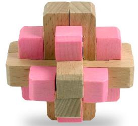 colorful wooden Luban Lock Classic IQ Wooden Puzzle Mind Brain Teasers Burr Puzzles Game Toys for Adults Children: 6