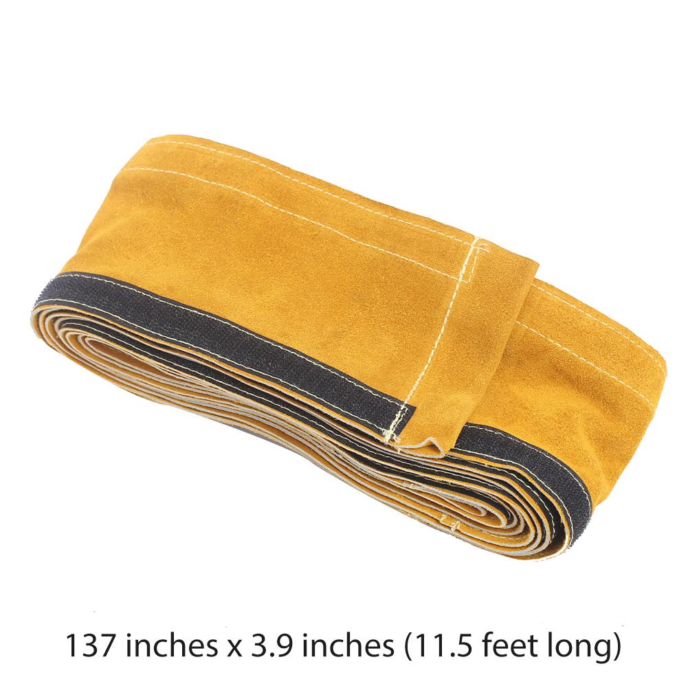Protective Cover for Welding Torch Cable Cover Waterproof Flame Resistant Leather Stitched Protective Sleeve #40