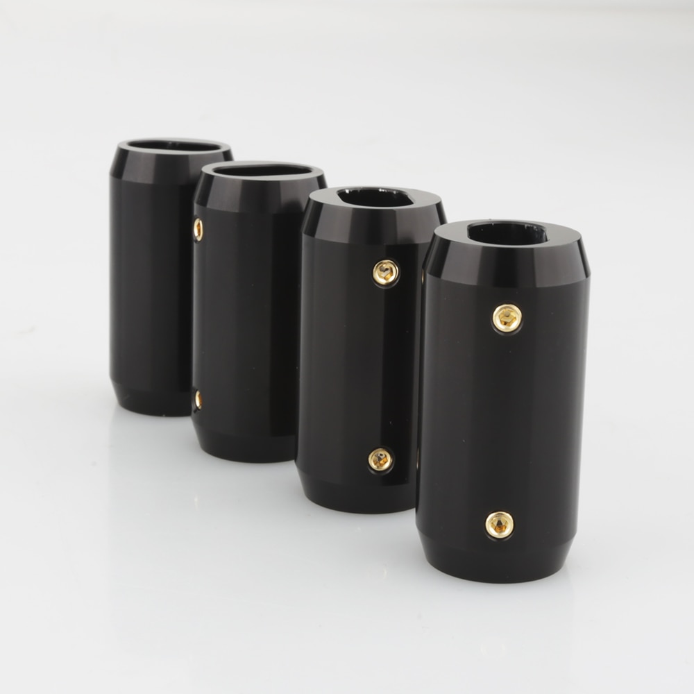 4X Audiocrast AY01B Hosen Stiefel Y Splitter 1 zu 2 bi-draht Splitter Audio- DIY Draht Stecker Schwarz Lautsprecher kabel Draht Hosen Stiefel