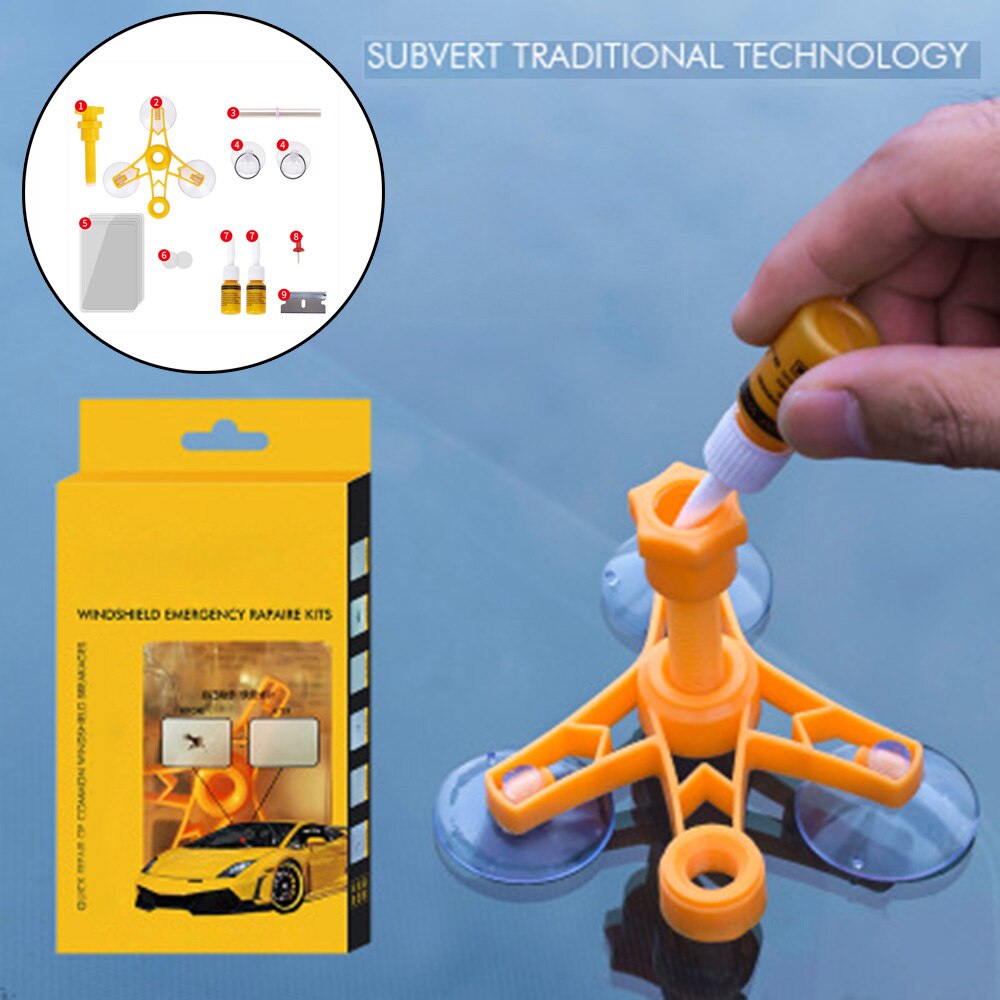 Univwesal 12*3*22.3cm auton tuulilasin halkeaman korjaus diy kit siru ikkuna lasi tuulilasi naarmu auton tarvikkeet