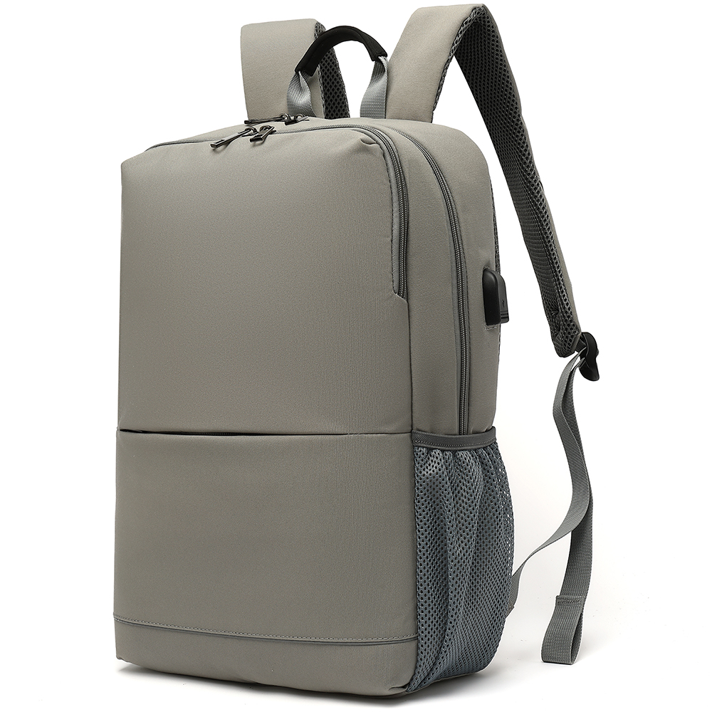 Men Backpack Casual Laptop Bag 15.6 inch Male School Bags for Teenage Boys Black/Gray
