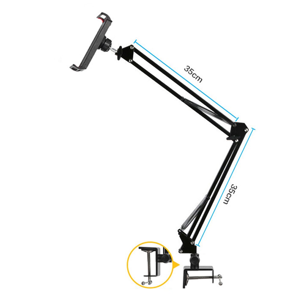 Fôrbare nettbrettstativ til ipad pro 11 pro luft 4 10.9 10.2 2 3 9.7 '' nettbrett med lang væpne fleksibel bordholder festestøtte