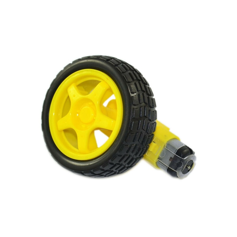 DC 3V-6V engranaje TT Motor + Kit de rueda de neumático para Arduino DIY Robot de coche inteligente Kit de rueda eléctrica Durable Anti-interferencia