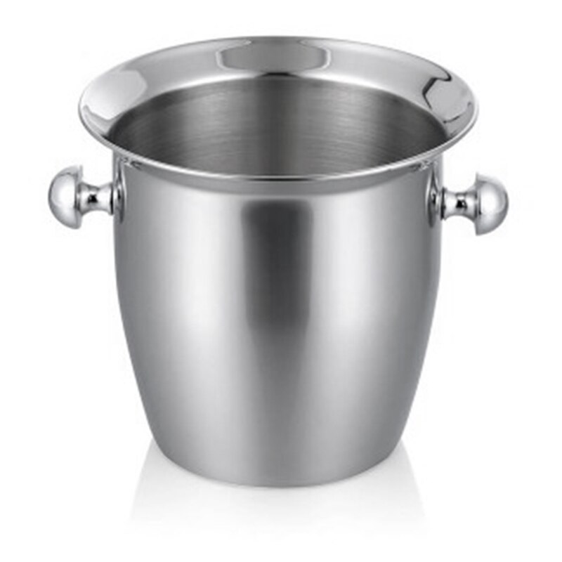 Stainless Steel Thickened Red Wine Ice-Pail Cooler Box Thickening Champagne Bucket Ice Bucket Wine Cooler for Hotel Bar: 5L