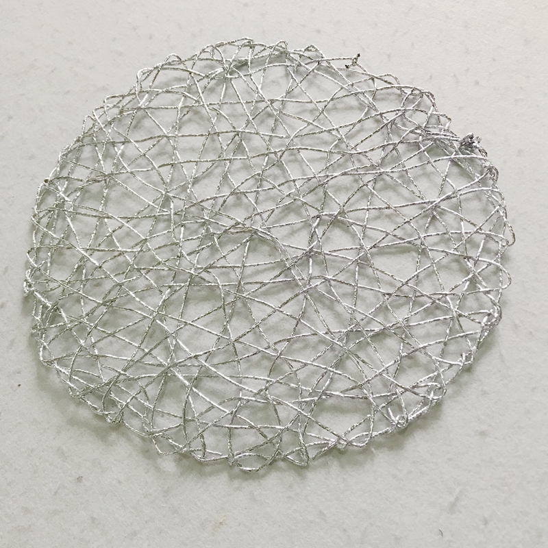 4PCS Round Placemat Table Placemat Kitchen Dinner Handmade knitting irregular Christmas Shinning Gold Silver: B