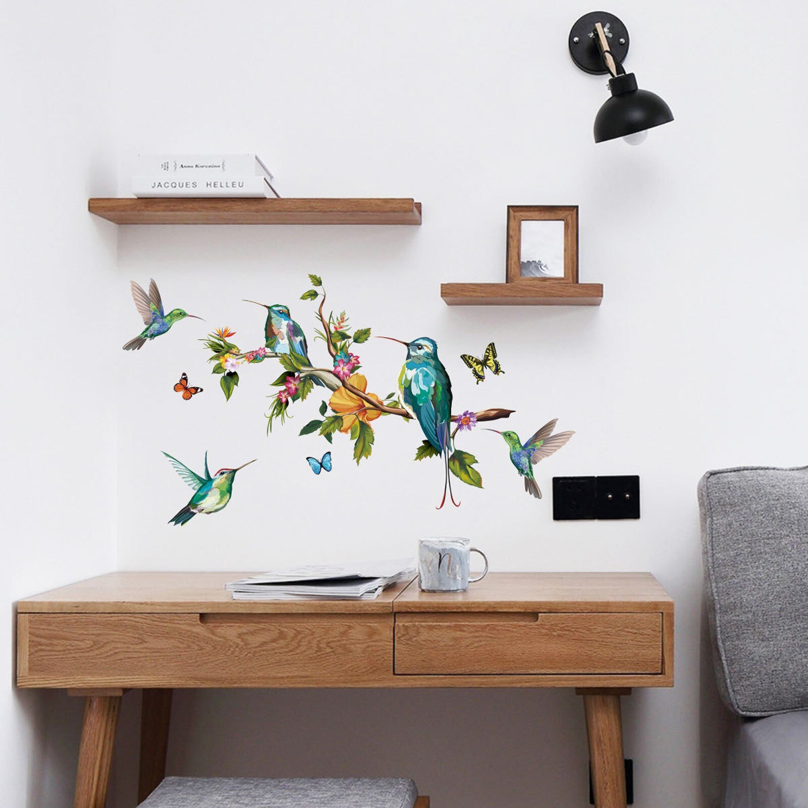 Cute Panda Pattern Wall Sticker Bamboo Kids Living Room Home Decor Baby Room Wall Home Decoration Vinyl Animals Mural