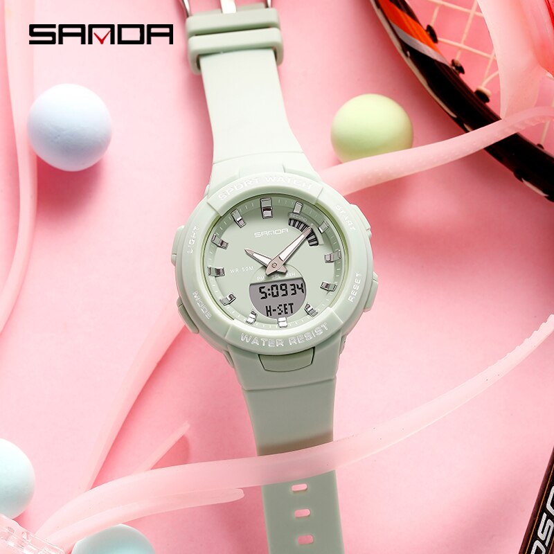 SANDA 6005 Children Sport Digital Watch Men Wristwatch Stopwatch Alarm Students 12/24 Hour Clock Relogio Masculino