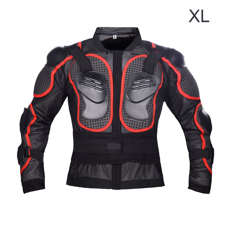 Motorcykel anti-fald jakke ridetøj helkrops skjorte motocross ryg gear  u90c: R xl