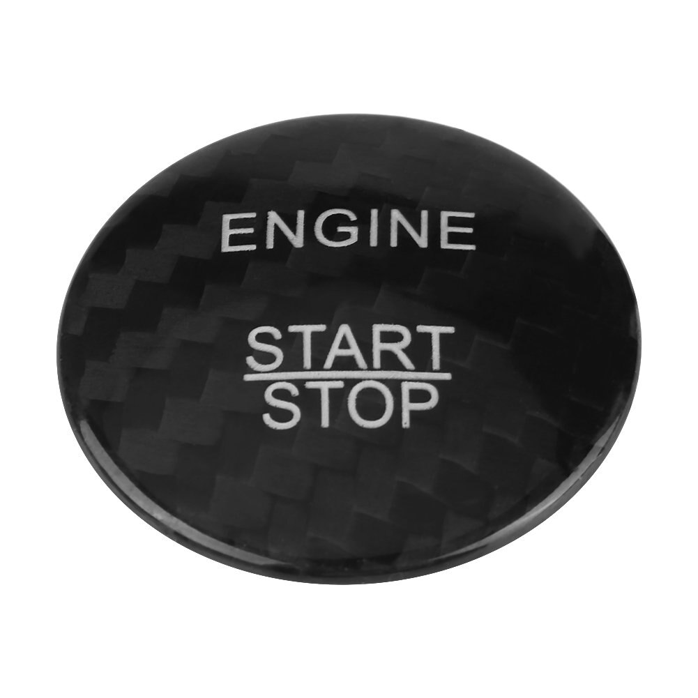 Carbon Fiber Car Start Stop Button Cover Set For For Mercedes Benz A B C Glc Gla Cla Ml Gl Class W176 W246 W205 X253 X156 C117: Black