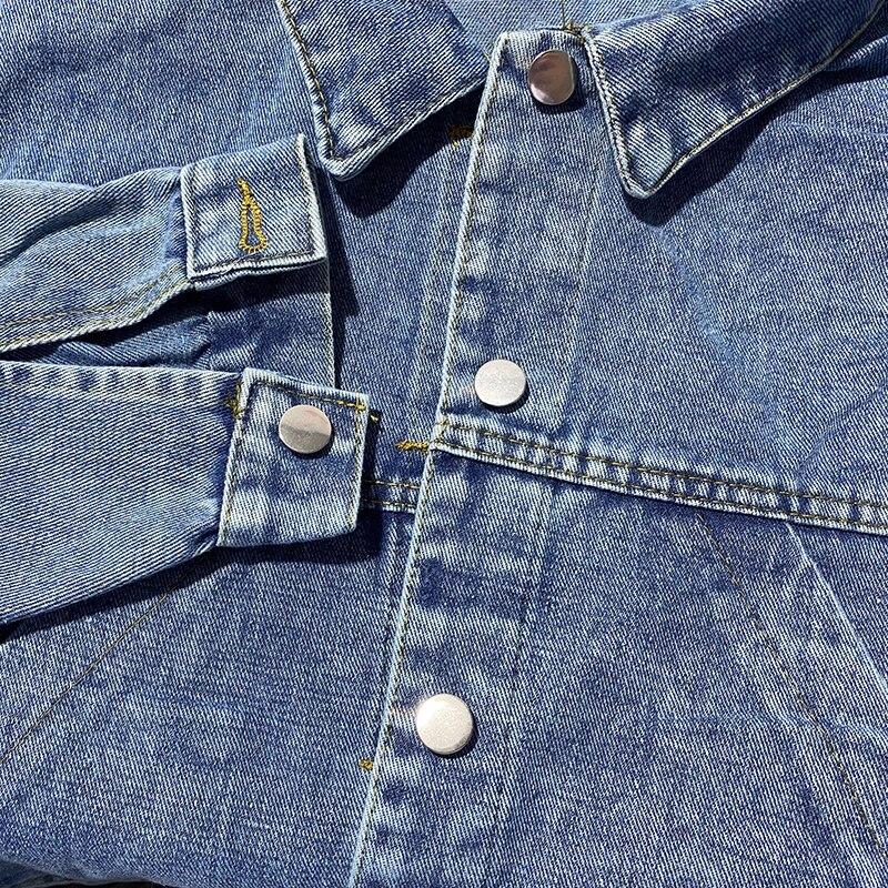 Basic Jackets Women Vintage Simple Spring Chic Denim Korean College Style Girls Jacket Stylish Turn-down Collar Ladies Outwear