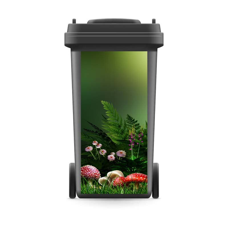 Modernt festivalklister avtagbart vattentätt klistermärke dekaler soptunna klistermärke väggdekaler 120 liter 240 liter: 8 / 31 x 70cm( för 120 liter)