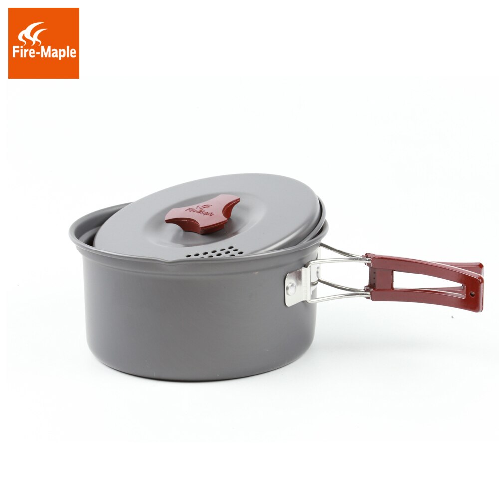 Fuego de arce de olla de Camping al aire libre 1-2 personas conjunto se Cocina al aire libre cubiertos Panelas campamento Cocina utensilios de Cocina Picnic FMC-203