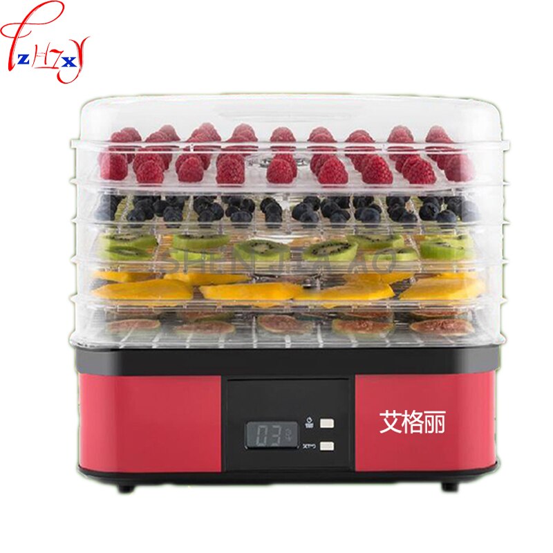 Máquina de deshidratación de frutas y verduras de 5 capas para el hogar, secador de aire, máquina de secado de frutas secas, secador de alimentos, 220V, 250W, 1 ud.