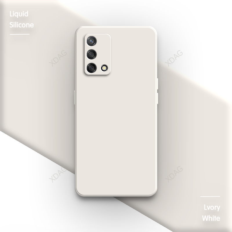 Klassische flüssigsilikon-handyhülle für oppo  f19 (chp 2219, cph 2219) , kameraschutz, rückseite, weiche, quadratische 6.43 einfarbige schutzhülle: Khaki