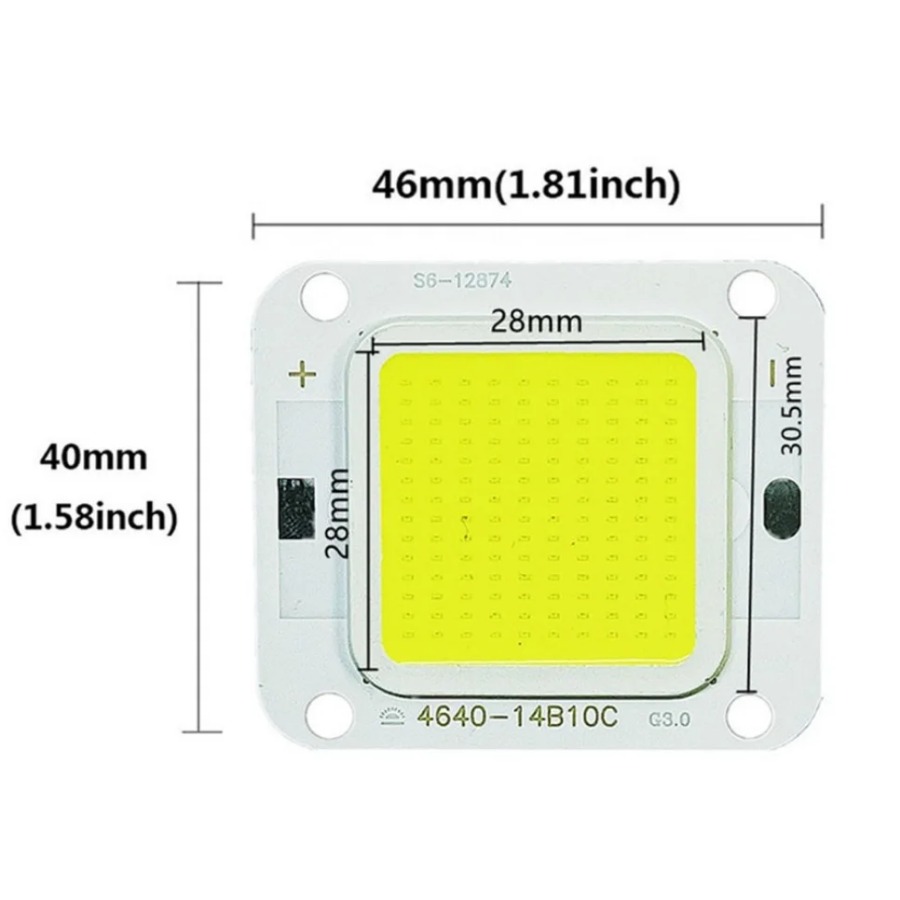 Puce LED COB 10W 20W 30W 50W 70W 100W 27-36V, perles lumineuses SMD blanc froid blanc 100LM/W, bricolage pour ampoule LED projecteur