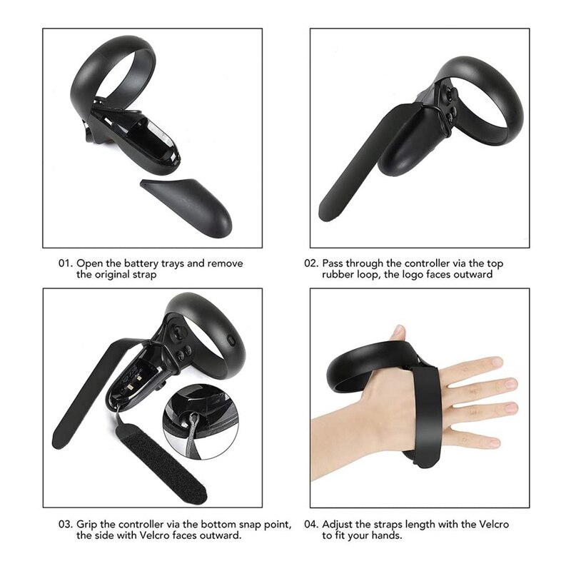 Vr Presscontroller Knuckle Band Voor Quest / Rift S / Controllers Anti-Throw Grip Polsbandje