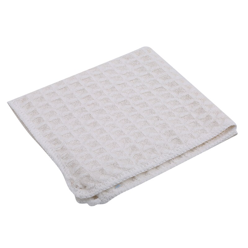 Bomullshåndkle mykt absorberende vaffelhåndkle hjem badehåndkle vaffelhåndkle låve mikrofiber liten firkant: Hvit