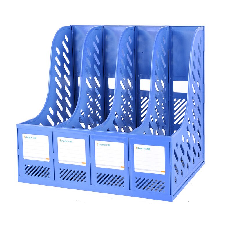 Desktop Office File Rack Thickened Data Frame Basket Plastic Storage Column Storage Management Rack with Pen Holder
