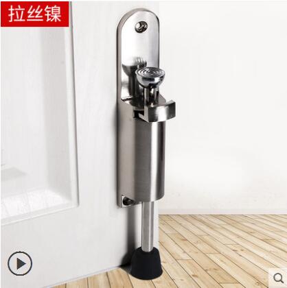 Heavy Duty Door Stopper Zinc Alloy Spring Loaded Step-On doorstop Adjustable Kickdown Door latch Holder Door Buffer Hardware: A