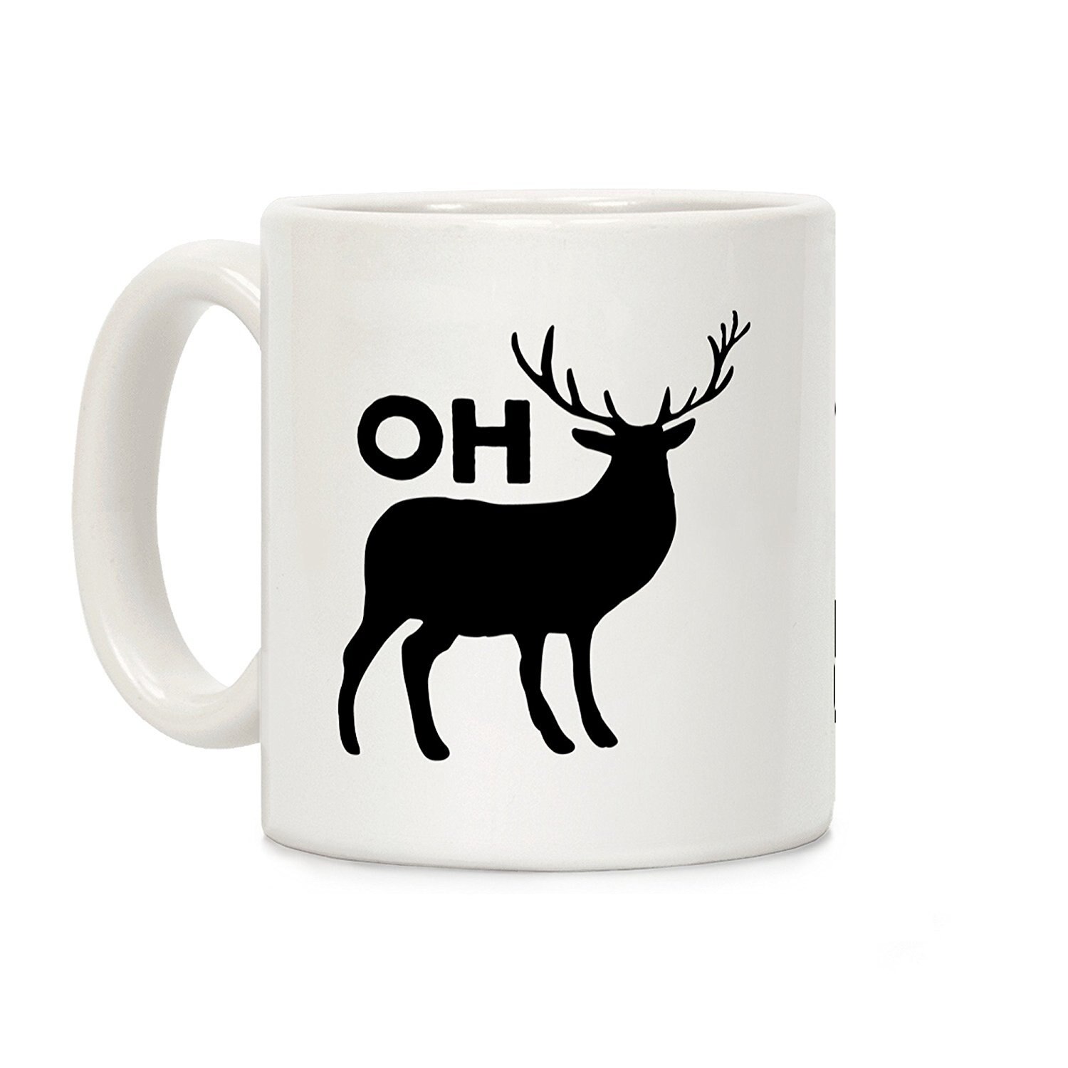 Oh Cervos Branco 11 Onça Caneca de Café Cerâmica Grandado
