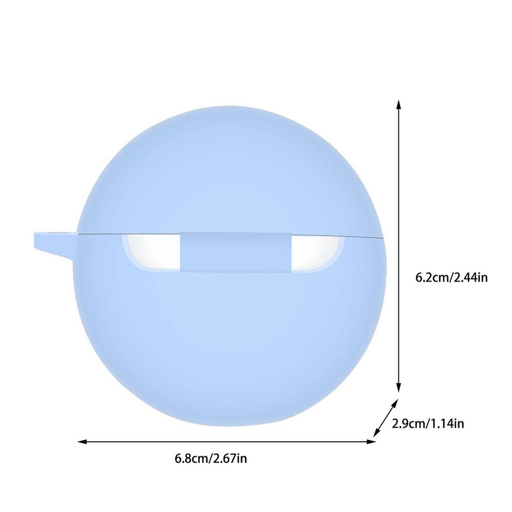Wireless Earphone Case For OPPO Enco Buds 2 Earphones Shockproof Anti Lost Silicone Shell Anti Dust Protective Air Buds Cover: LIGHT BLUE