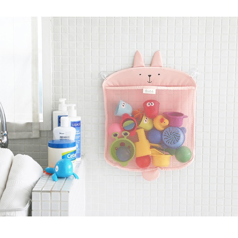 Baby badeværelse mesh taske til bad legetøj taske kurv til legetøj netto tegneserie dyr figurer vandtæt klud sand legetøj strand opbevaring