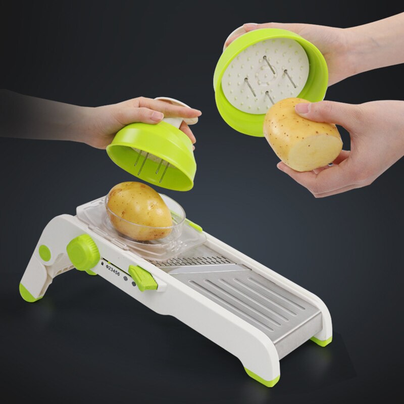 Mandoline Slicer Handmatig Verstelbare Groentesnijder Multifunctionele Aardappel Rasp Keukengerei Rvs Cutter Keuken Tool