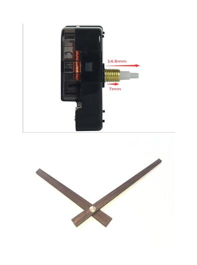 Quartz ur bevægelse mekanisme med krog diy reparation dele dele + træ visere