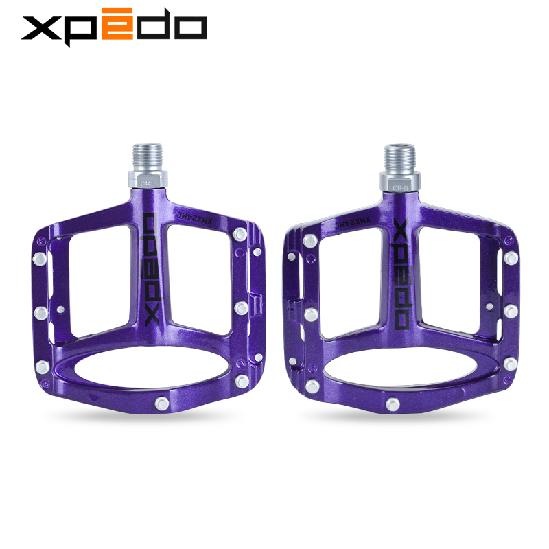 XPEDO XMX24MC Pedal de bicicleta de magnesio 2 rodamientos de cartucho husillo cr-mo pedales de bicicleta de carretera MTB piezas de ciclismo ultraligeras Wellgo: Azul marino