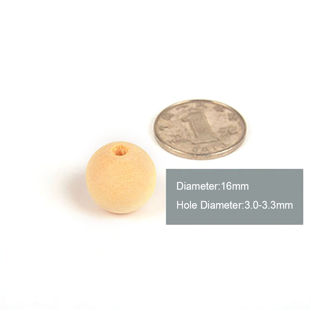 Cuentas de madera redondas, bolas de madera de 6/8/10/12/14/16/18/20/25/30/35 ~ 50mm para joyería DIY, pulsera colgante, decoración hecha a mano