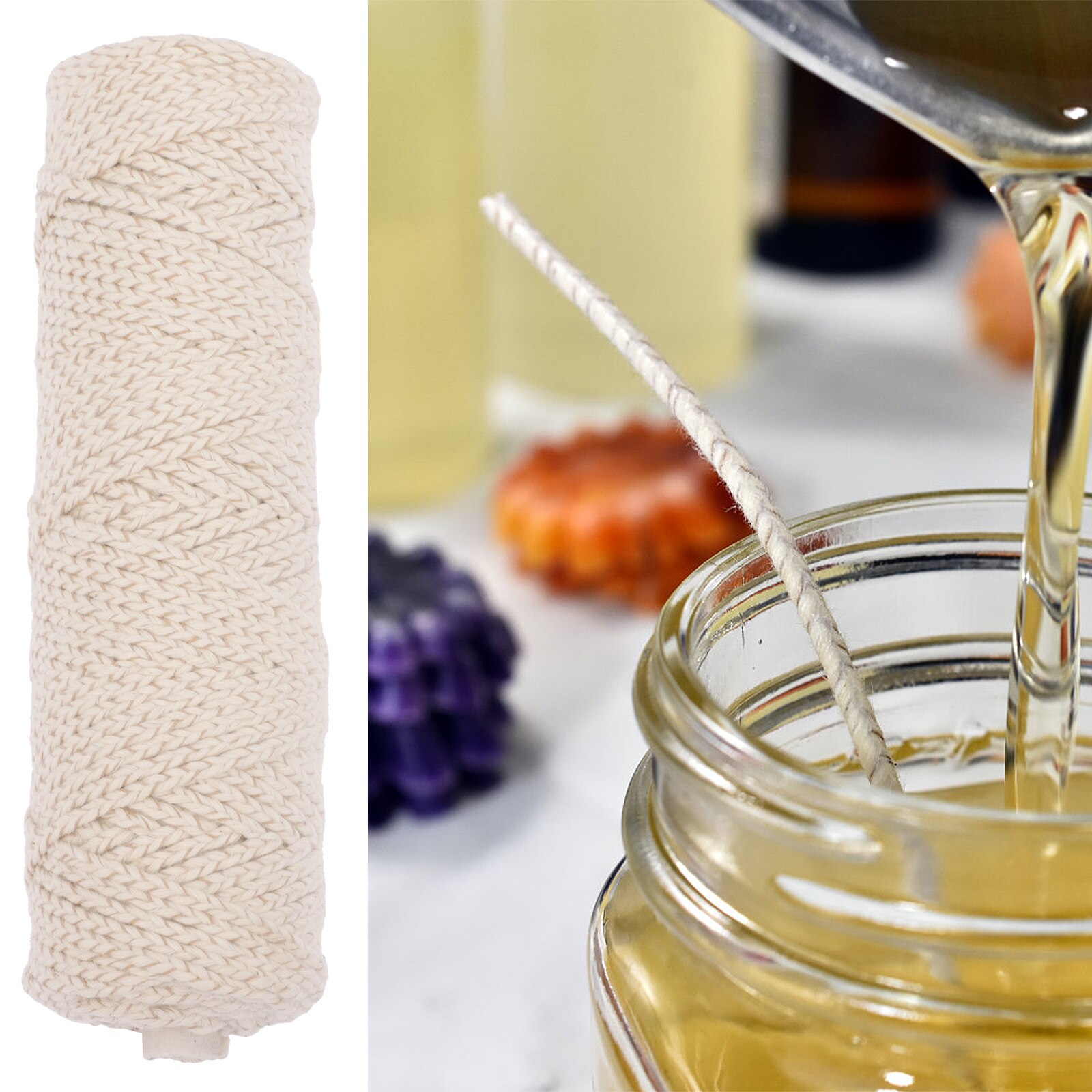 1 Roll DIY Cotton Candle Wicks 150m Wicks for Candle Making Cotton Wicks