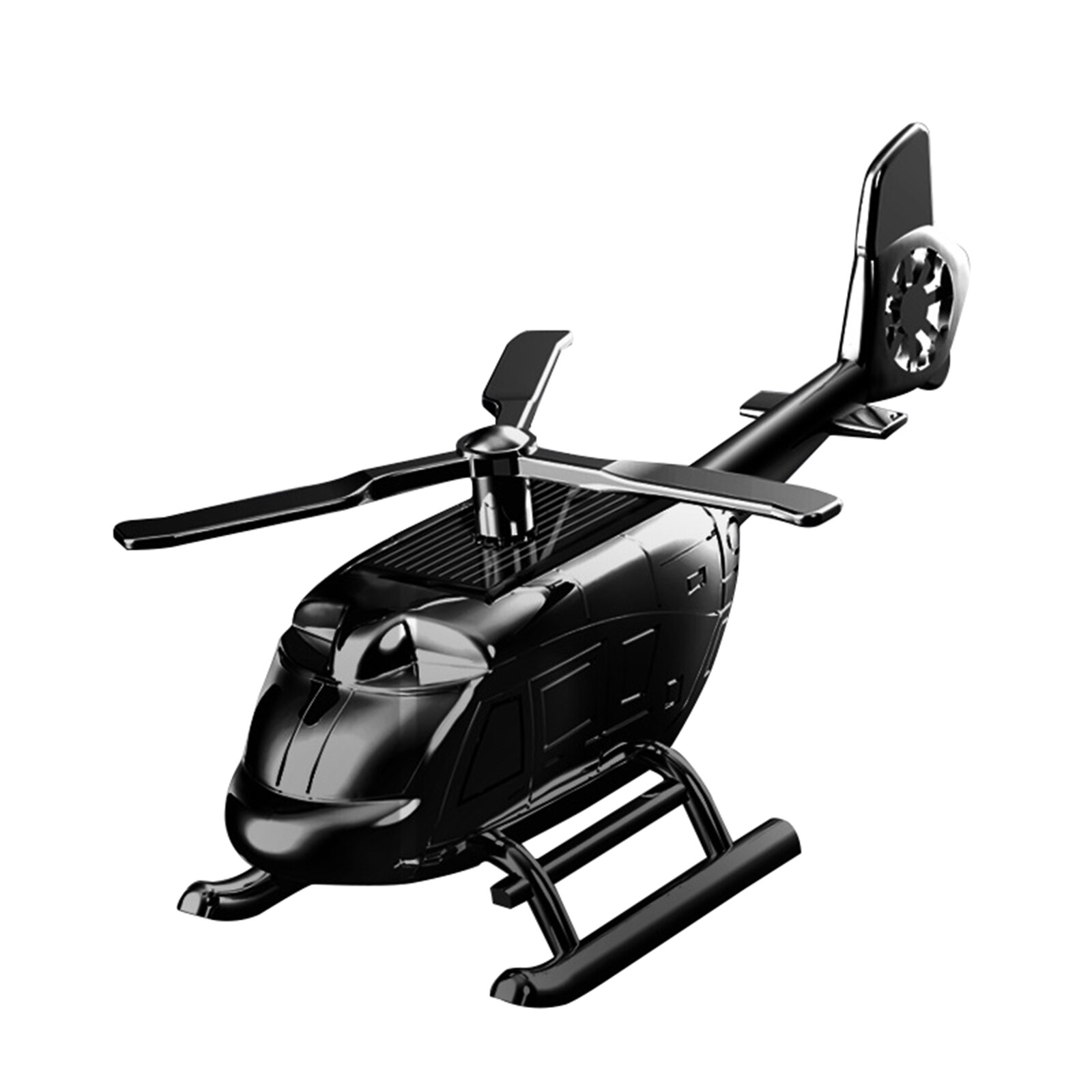 Helicóptero Solar aromaterapia fragante coche y juguete casero decoración para el hogar Oficina Vehículo de viaje NJ88: Black