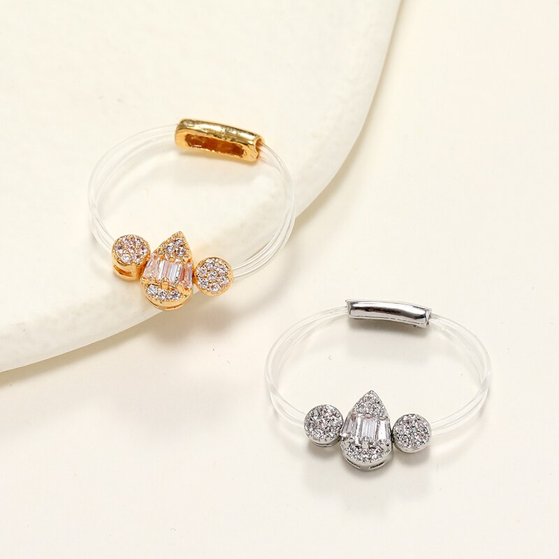 2021New Trendy anello moda donna invisibile trasparente linea di pesca anello gocce d'acqua accessori semplici per gioielli regalo