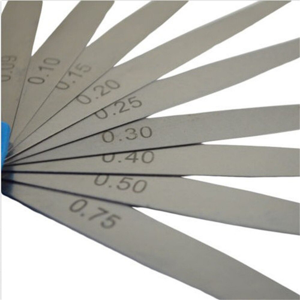 1 Set Metric Feeler Gauge 17 Blades 0.02-1.00mm For Measurements Tools