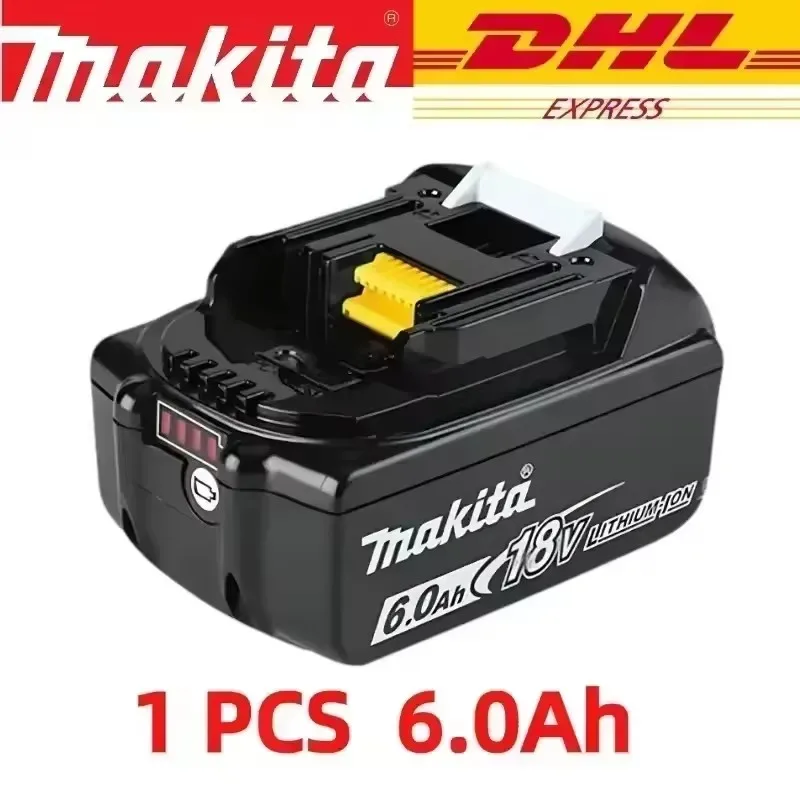 🪫 100%  aitoa 18v makita 6ah/5ah makita akulle  bl1840 bl1830b bl1850b bl1850 bl1860 bl1815 vaihto litiumakku🏅: Keltainen/musta