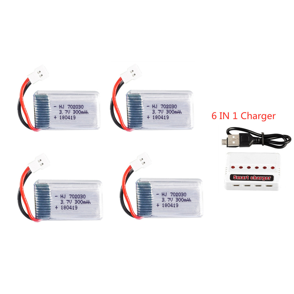 3,7 V 300mAh 702030 lipo Batterie + Ladegerät Set Für Syma X11 E55 FQ777 FQ17W F180 FY530 U816 U816A u830 X100 H107 S39-1 HD-1306: Licht Grau