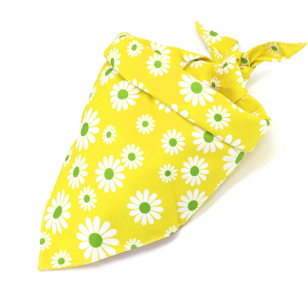 Bandana d'halloween anniversaire pour chien, bavoir de noël pour chien, marguerite, chat, accessoires pour animaux de compagnie, petit, moyen et grand gabarit: Daisy Yellow 67cm