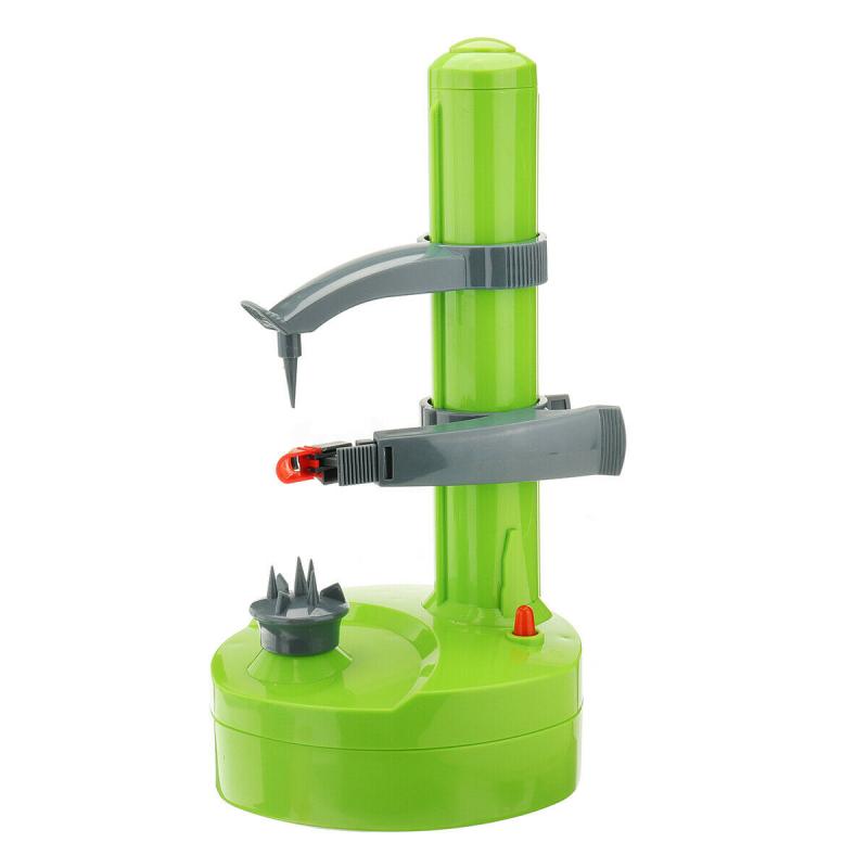 Éplucheur automatique pour pommes de terre | Appareil électrique multifonction éplucheur automatique pour légumes fruits pommes avec rotation automatique 2 lames supplémentaires: green