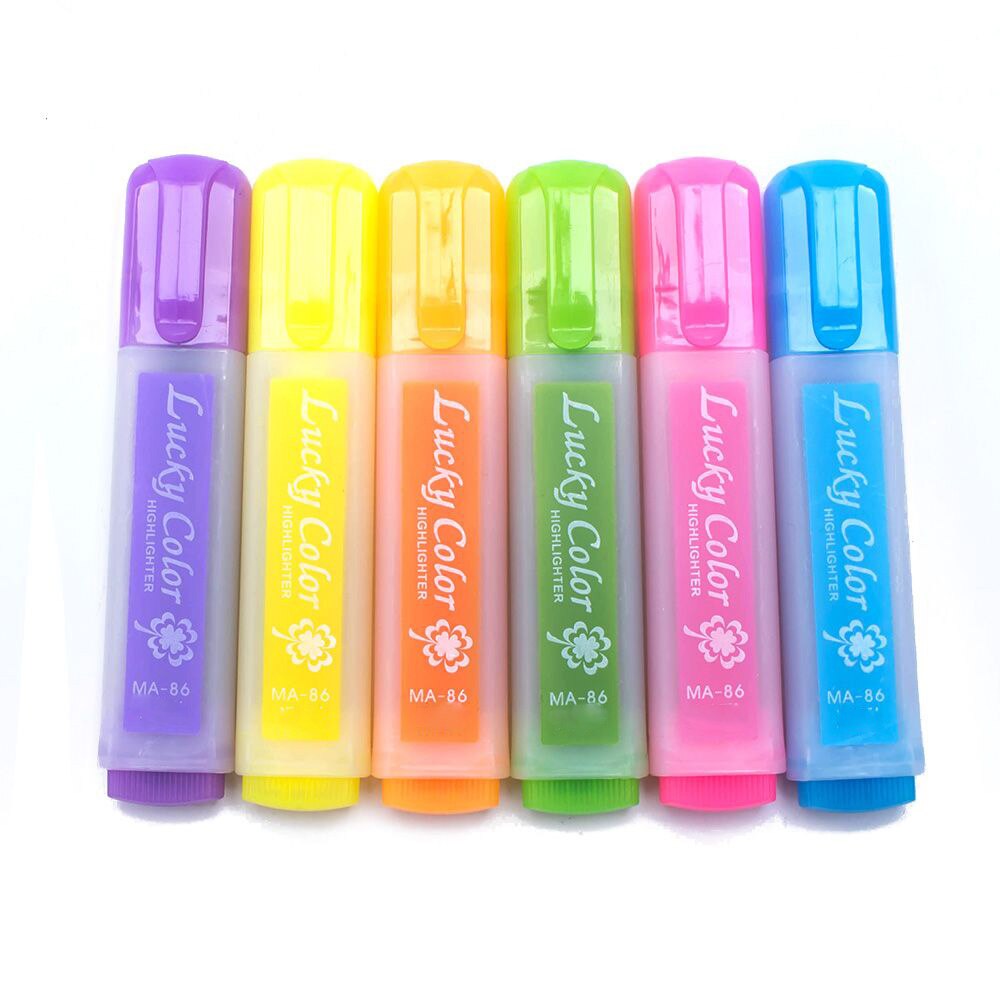 6 stk/parti farve sød nyhed sygeplejerske nål sprøjteformet highlighter markør pen skoleartikler papirvarer: 3