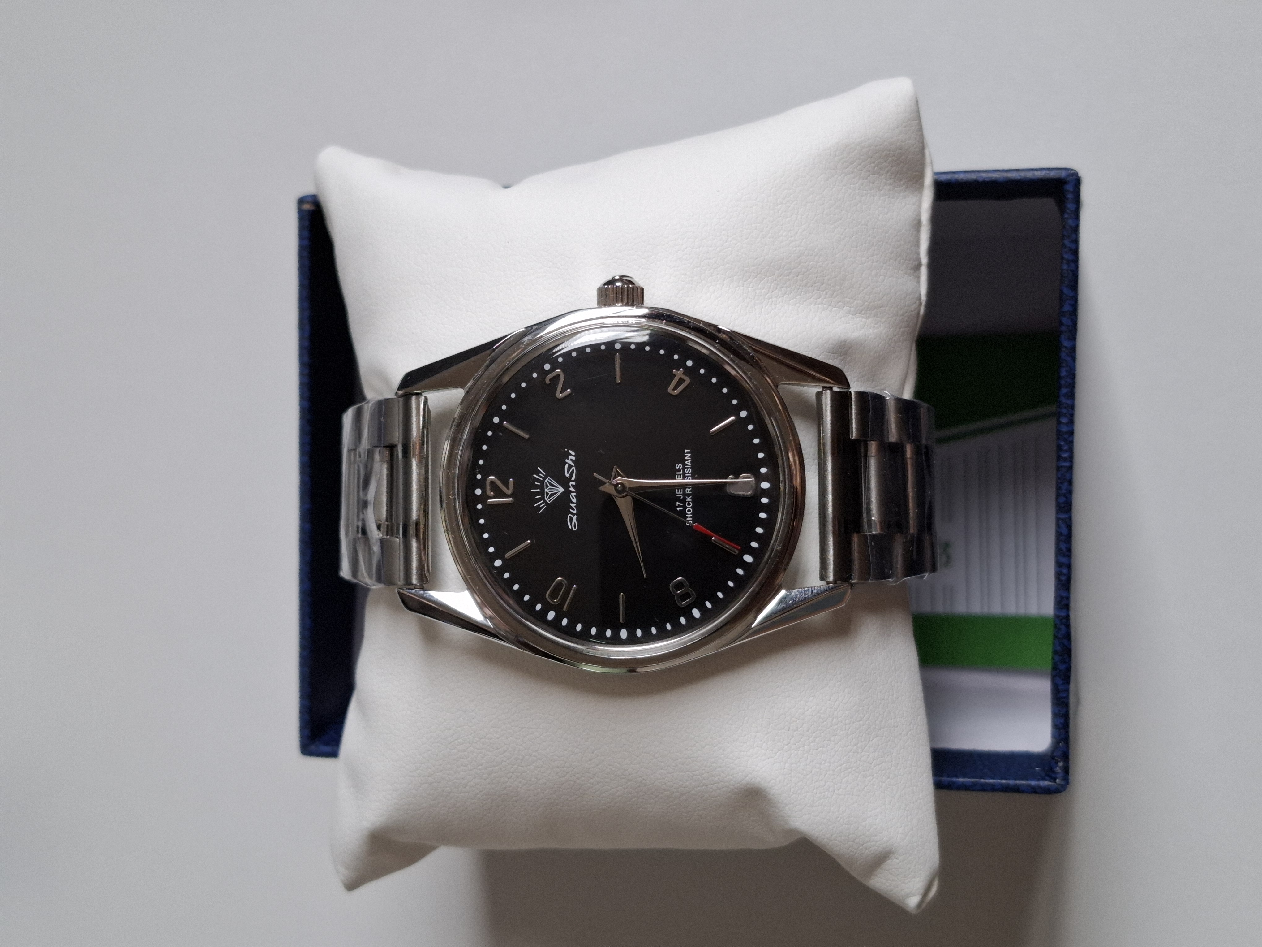 Genuine Shanghai Mechanical Watch Manual Winding 17 Diamond Retro Waterproof Mens Watch Religio Masculino Watche for Men: WHITE