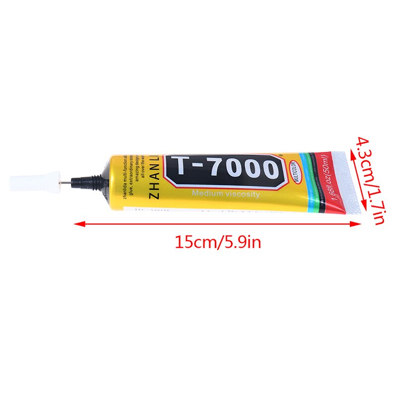 50 Ml T-7000 Adhesive Glue Black For Mobile Phone Glass Lens LCD Jewelry Repair