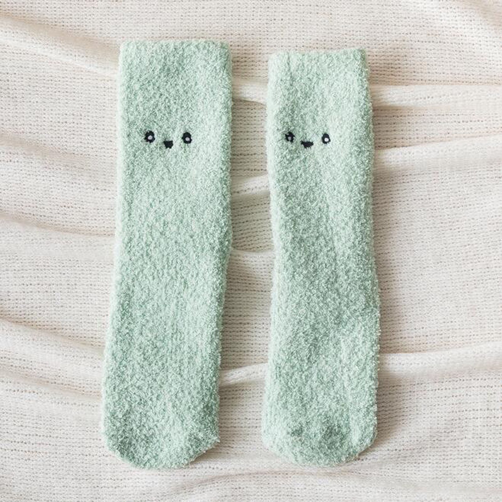 Winter Women Socks Warm Thicken Anti-slip Floor Socks Spring Autumn Cotton Breathable Keep Warm Floor Anti-skid Print Socks: C