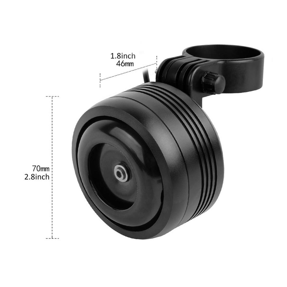 Claxon electrónico inalámbrico para bicicleta, bocina eléctrica de 125DB con carga USB y Control remoto, alarma antirrobo para moto y ciclismo