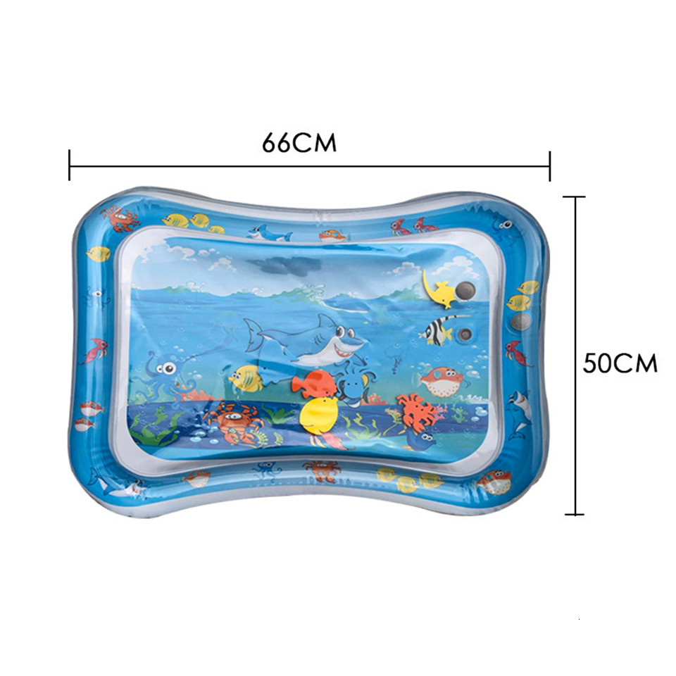 Baby Water Playing Mat Inflatable Aquarium Tummy Time Toy Water Cushion Infants Toddlers Water Fill Prostrate Water Mat Pad