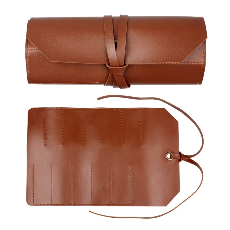 Organizer For Tool Bag With 10 Pockets, Folding Case For Bike Repair, Outdoor Cycling Screwdrivers Roll, Key Keys, Screw: Brown