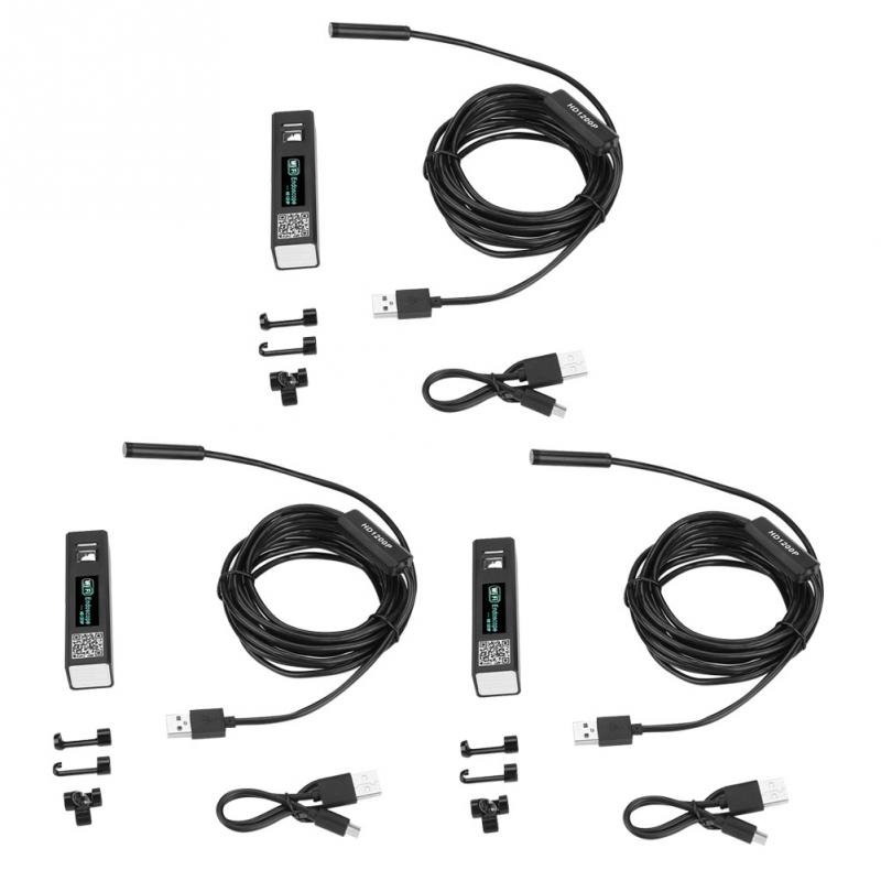 Inspection Camera F150 1200P 8LED WiFi Endoscope 2MP HD Borescope USB Inspection Camera IP68 Waterproof Industrial endoscope